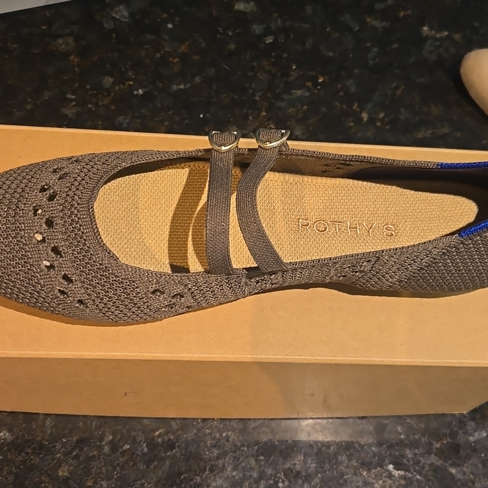 Rothy's The Double Buckle Mary Jane - Safari Crochet Size 9 NIB - Picture 8 of 8